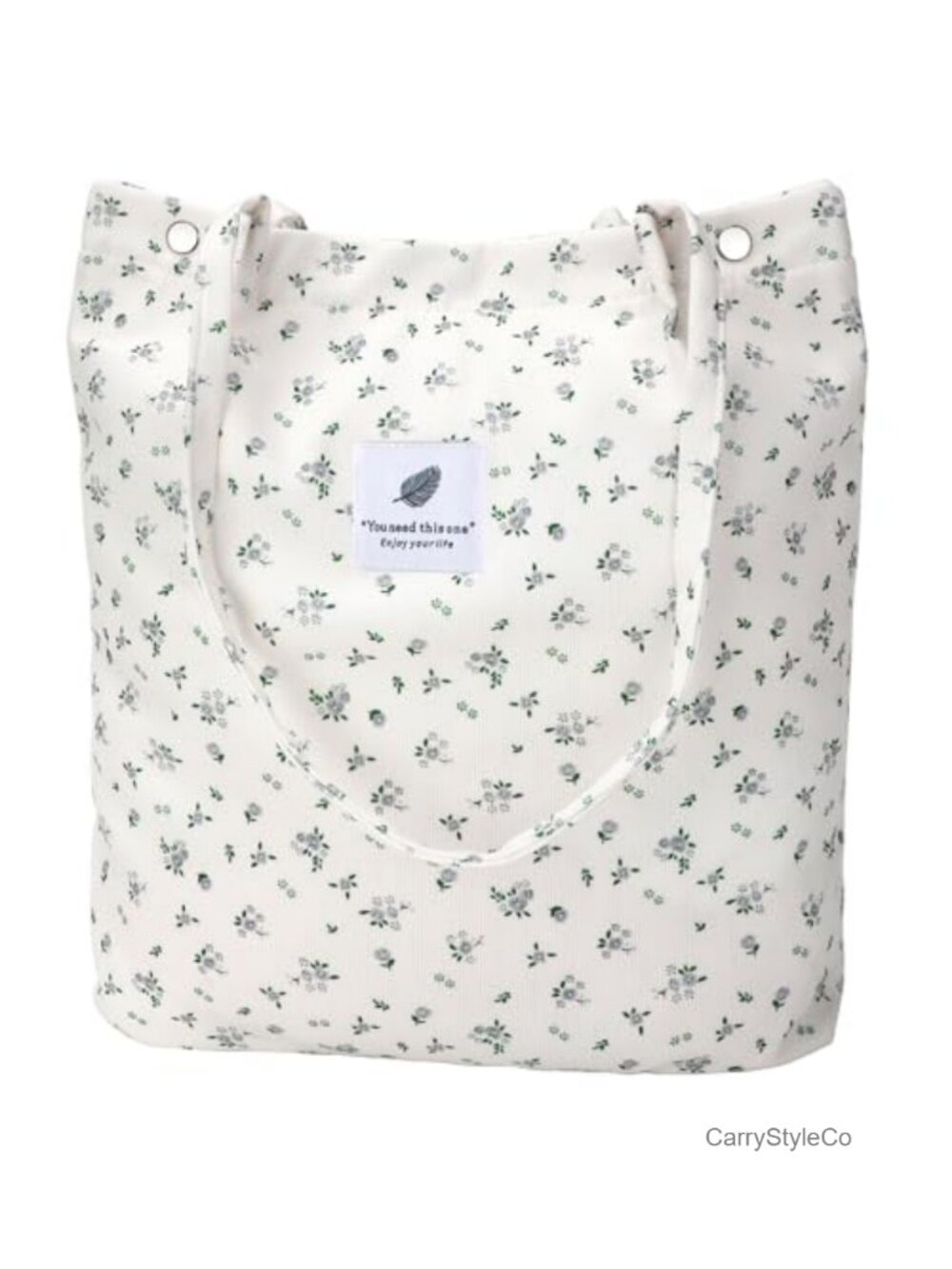 Corduroy Tote Bag for Women Canvas Shoulder Purse with Inner Pocket